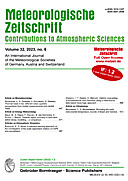 Cover image of: Meteorologische Zeitschrift Vol. 32 No. 6