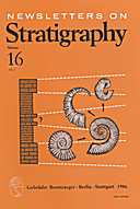 Cover image of: Newsletters on Stratigraphy Volume 16 Number 1