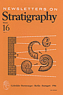 Cover image of: Newsletters on Stratigraphy Volume 16 Number 3