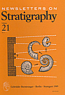 Cover image of: Newsletters on Stratigraphy Volume 21 Number 1