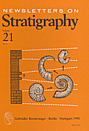 Cover image of: Newsletters on Stratigraphy Volume 21 Number 2
