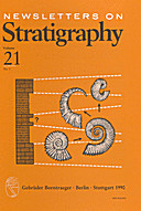 Cover image of: Newsletters on Stratigraphy Volume 21 Number 3