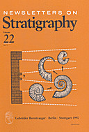 Cover image of: Newsletters on Stratigraphy Volume 22 Number 1