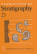 Cover image of: Newsletters on Stratigraphy Volume 23 Number 2