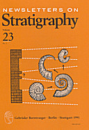 Cover image of: Newsletters on Stratigraphy Volume 23 Number 3