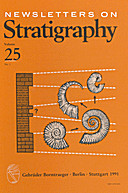 Cover image of: Newsletters on Stratigraphy Volume 25 Number 1