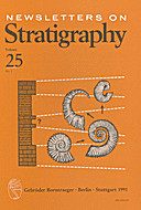 Cover image of: Newsletters on Stratigraphy Volume 25 Number 3