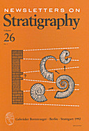 Cover image of: Newsletters on Stratigraphy Volume 26 Number 1