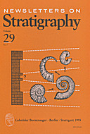 Cover image of: Newsletters on Stratigraphy Volume 29 Number 3