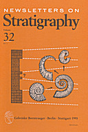 Cover image of: Newsletters on Stratigraphy Volume 32 Number 1