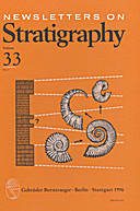 Cover image of: Newsletters on Stratigraphy Volume 33 Number 3