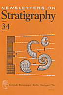 Cover image of: Newsletters on Stratigraphy Volume 34 Number 2
