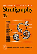 Cover image of: Newsletters on Stratigraphy Volume 39 Number 1