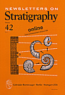 Cover image of: Newsletters on Stratigraphy Volume 42 Number 1