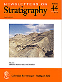 Cover image of: Newsletters on Stratigraphy Volume 44 Number 1