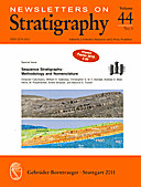 Cover image of: Newsletters on Stratigraphy Volume 44 Number 3