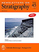 Cover image of: Newsletters on Stratigraphy Volume 45 Number 3