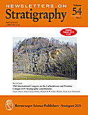 Cover image of: Newsletters on Stratigraphy Volume 54 Number 3