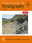 Cover image of: Newsletters on Stratigraphy Volume 56 Number 3
