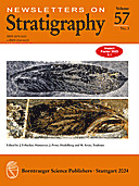 Cover image of: Newsletters on Stratigraphy Volume 57 Number 3