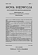 Image de couverture de: Nova Hedwigia Band 18 Heft 1