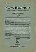 Cover image of: Nova Hedwigia Band 27 Heft 3-4