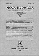 Cover image of: Nova Hedwigia Band 29 Heft 1-2