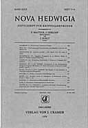 Cover image of: Nova Hedwigia Band 29 Heft 3-4