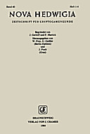 Cover image of: Nova Hedwigia Band 40 Heft 1-4