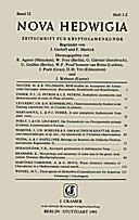 Cover image of: Nova Hedwigia Band 52 Heft 1-2