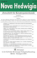 Cover image of: Nova Hedwigia Band 60 Heft 3-4