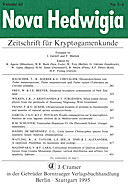 Cover image of: Nova Hedwigia Band 61 Heft 3-4