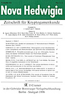 Cover image of: Nova Hedwigia Band 62 Heft 1-2