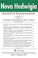 Cover image of: Nova Hedwigia Band 62 Heft 3-4