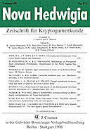 Cover image of: Nova Hedwigia Band 63 Heft 3-4