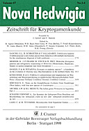 Cover image of: Nova Hedwigia Band 67 Heft 3-4