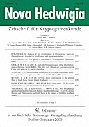 Cover image of: Nova Hedwigia Band 70 Heft 3-4