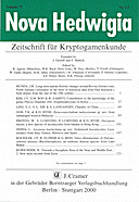 Cover image of: Nova Hedwigia Band 71 Heft 1-2