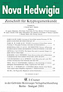 Cover image of: Nova Hedwigia Band 73 Heft 1-2