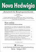 Cover image of: Nova Hedwigia Band 74 Heft 1-2