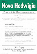 Cover image of: Nova Hedwigia Band 76 Heft 3-4