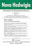 Cover image of: Nova Hedwigia Band 85 Heft 3-4