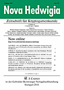 Cover image of: Nova Hedwigia Band 102 Heft 1-2