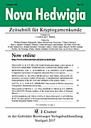 Cover image of: Nova Hedwigia Band 105 Heft 1-2