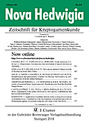 Cover image of: Nova Hedwigia Band 106 Heft 3-4
