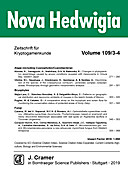 Cover image of: Nova Hedwigia Band 109 Heft 3-4