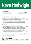 Cover image of: Nova Hedwigia Band 115 Heft 1-2
