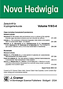 Cover image of: Nova Hedwigia Band 119 Heft 3-4