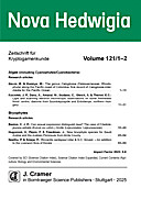 Cover image of: Nova Hedwigia Band 121 Heft 1-2