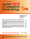 Cover image of: HOMO Volume 71 No 3
